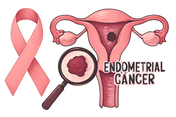 Endometrial cancer illustration