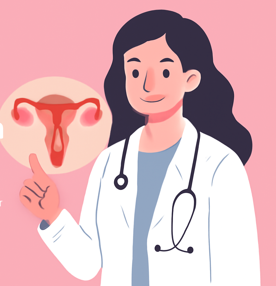 Ovarian cysts illustration