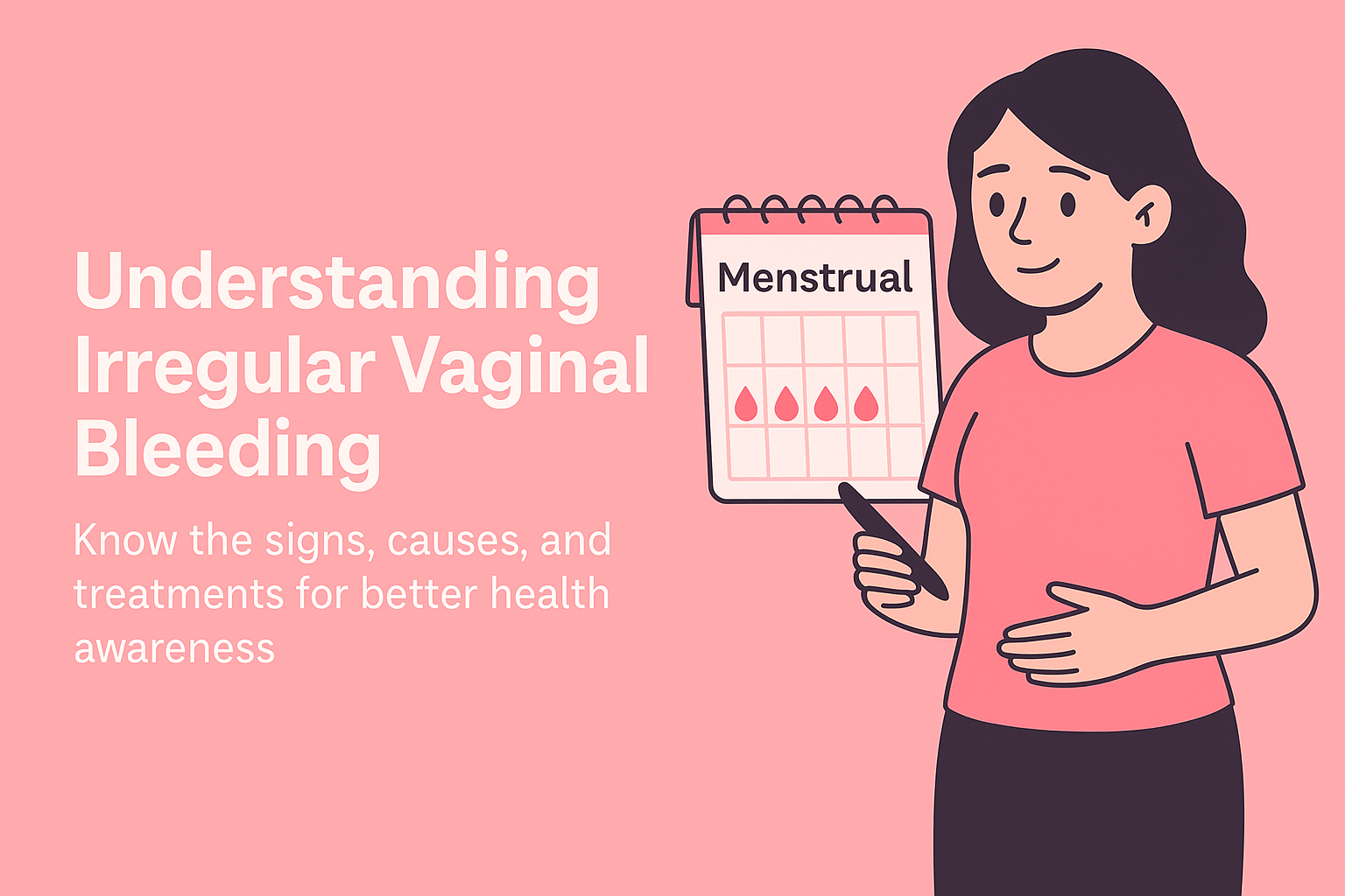 Irregular bleeding illustration