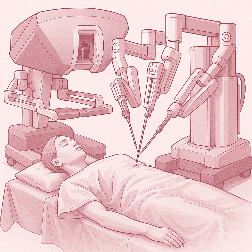 Robotic surgery illustration
